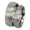 Deep Frosted Titanium, His and Hers Wedding Band Set