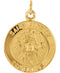14k Yellow Gold Round St. Florian Medal (25.25 MM)