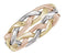 4.75mm 14k Yellow, White and Rose Gold Tri-Color Hand Woven Band, Sizes 5 to 12.5