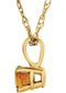 Children's Imitation Citrine 'November' Birthstone 14k Yellow Gold Pendant Necklace, 14"