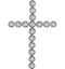 Diamond Paternoster Cross Pendant, Rhodium-Plated 14k White Gold (.75 Ctw, H+ Color, I1 Clarity)
