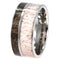 Deer Antler and Buckeye Wood 10mm Comfort Fit Titanium Band