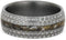 Golf Tee Wood, Hammered Titanium 8mm Comfort-Fit Band, Size 15.25
