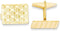 14k Yellow Gold Polished Rectangle Cuff Links, 19X14MM