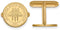 Gold-Plated Sterling Silver Florida State University Crest Round Cuff Links, 15MM