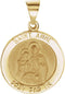 14k Yellow Gold Round Hollow St. Anne Medal (15 MM)