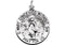 Sterling Silver Round Immaculate Conception Medal Necklace, 18" (18 MM)