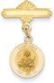 14k Yellow Gold St. Lucy Medal Pin (25X17MM)