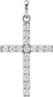 Platinum Diamond Cross Pendant (0.75 Ctw, Color GH, Clarity I1)