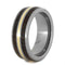 Dinosaur Bone, 14k Yellow Gold 8mm Comfort-Fit Titanium Wedding Band