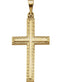 Patterned Cross 14k Yellow Gold Pendant