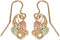 Infinity Drop Earrings, 10k Yellow Gold, 12k Green and Rose Gold Black Hills Gold Motif