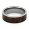 Dinosaur Bone Wave Pattern, Koa Wood 7mm Comfort-Fit Titanium Wedding Band