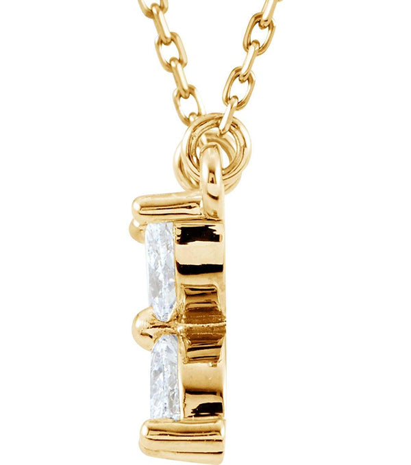 4-Stone Diamond Cluster 14k Yellow Gold Pendant Necklace, 16" (.50 Cttw)