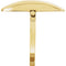 18k Yellow Gold Satin Brushed Round Cuff Link (Single Cuff Link), 20.25MM