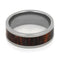 Red and Black Poplar Wood 8mm Comfort-Fit Titanium Wedding Band, Size 4
