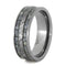 Deer Antler with Gibeon Meteorite Inlay 7mm Comfort-Fit Titanium Wedding Band