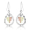 Diamond-Cut Teardrop Earrings, Sterling Silver, 12k Green and Rose Gold Black Hills Gold Motif
