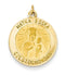 14k Yellow Gold Matka Boska Medal Charm (25X19MM)