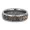 Deer Antler Damascus Stainless Steel, 6mm Comfort-Fit Band