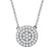 Round Diamond Pendant Necklace in 14k White Gold, 18" (.33 Cttw)