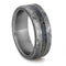 Dinosaur Bone and Gibeon Meteorite 7mm Comfort-Fit Matte Titanium Band