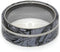 Black and Blue Cobaltium Mokume Gane 8mm Comfort-Fit Titanium Band, Size 10