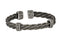 Men's Thorn Collection Gray Titanium Cable Wire with Cast Titanium Accent Cuff Bangle Bracelet, 7"