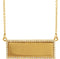 Diamond Bar Engravable Necklace, 14k Yellow Gold, 18" ( 0.16 Ctw, G-H Color, I1 Clarity)