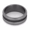 Deep Frost, Sandblast Titanium 8mm Grooved Comfort-Fit Band 8mm Comfort-Fit Band