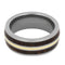 Dinosaur Bone, 14k Yellow Gold 8mm Comfort-Fit Titanium Wedding Band