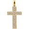 Diamond Western Cross Pendant, 14k Yellow Gold (.33 Ctw, H+ Color, I1 Clarity)