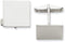 Rhodium-Plated 14k White Gold Square Cuff Links, 17MM