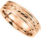 Carved Swiss-Cut 6mm Comfort-Fit Milgrain Band, 14k Rose Gold