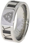 Masculine Titanium Management Ring with Engraving 8mm Comfort Fit Titanium Band, Size 4.5