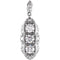 Diamond 3-Stone Pendant, Rhodium-Plated 14k White Gold (0.33 Ctw, G-H Color, I1 Clarity)