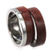 Bloodwood Inlay 7mm Comfort Fit Titanium Wedding Band, Size 10