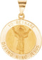 14k Yellow Gold Round Hollow Divino Ninio Medal (15 MM)