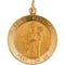 14k Yellow Gold Round St. Patrick Medal (15 MM)