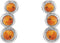 Citrine Three-Stone Ear Climbers, Rhodium-Plated 14k White Gold
