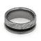 Meteorite, Ebony Wood, Guitar String 8mm Comfort-Fit Titanium Band