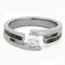 Tension-Set Diamond, Buckeye Burl 7.5mm Comfort-Fit Titanium Bypass Ring, Size 6.25
