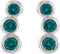 Platinum Chatham Created Alexandrite Three-Stone Ear Climbers