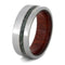 Nephrite Jade, Matte Titanium 8mm Comfort-Fit Bloodwood Band