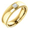 Men's 14k Yellow Gold Diamond 6.8mm Milgrain Band (.25 Ctw, Color G-H, SI2-SI3 Clarity) Size 10.5