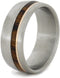 Ironwood, 14k Rose Gold 7.5mm Comfort-Fit Matte Titanium Wedding Band, Size 15.75
