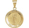 14k Yellow Gold Round Hollow St. John the Baptist Medal (15 MM)