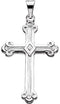 Cathedral Cross 14k White Gold Pendant