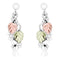 Ave 369 Ball Post Earrings, Sterling Silver, 12k Green and Rose Gold Black Hills Gold Motif
