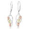 Dangle Leaf Earrings, Sterling Silver, 12k Green and Rose Gold Black Hills Gold Motif